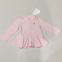 粉紅色小裙擺長袖上衣