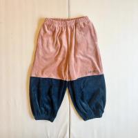 珊瑚絨拼色長褲（粉）