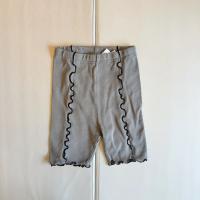 灰色波浪五分褲