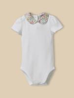 Liberty花瓣領公主袖包屁衣