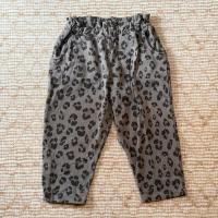 豹紋內刷毛棉褲