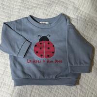 Aosta瓢蟲圖案上衣-藍色