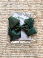 超大雙層蝴蝶結單入-孔雀綠