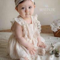 蕾絲羽毛感包屁衣