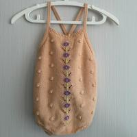 粉橘吊帶包屁衣