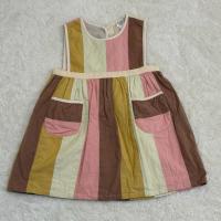Patchwork Stripe Bibi Pinafore - Multi (EXCLUSIVE)
