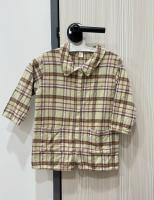 格子連身襯衫褲