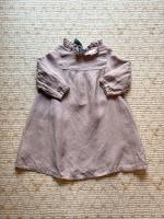 Lavender Ruffle Linen Dress