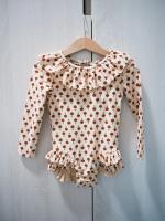 KS小紅花長袖連身泳衣