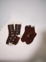 Collegien薄紗短襪+Bonjour刺繡長襪