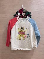 撞色薄棉長T-花豹L