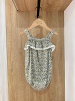 Little Cotton Clothes 的花卉圖案連身包屁衣