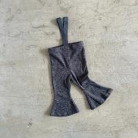 高腰彈性吊帶褲 Frankie Flare - Dark Grey Terry