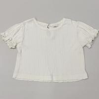 米白色捲邊上衣