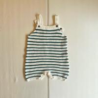 條紋針織連身褲