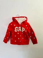 GAP紅色點點內刷毛外套