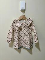 紅菱格大圓領上衣