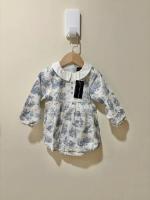 JOUY復古藍山水畫有機棉府綢連身衣（限imnayeon**下單）