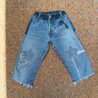 星星 拼布牛仔褲