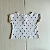 棉質薰衣草反摺袖上衣