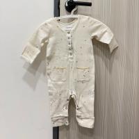 星星米白長袖連身褲