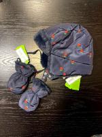 女嬰遮耳絨毛帽