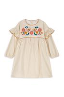 Illia Dress 白色燈芯絨刺繡洋裝