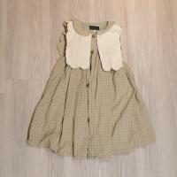 Dress Elysée - CHECK GREEN & CARAMEL