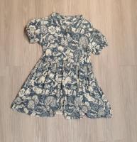 印花小領結洋裝