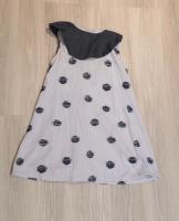 DOLLY DRESS SLEEVELESS - LINEN NAVY/BLUE CANDY