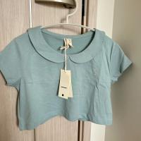 Boxy collar top 短板圓領上衣 天藍色