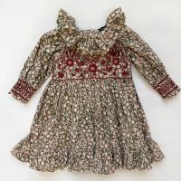 Bonjour Diary - Iris tunic leaf block print