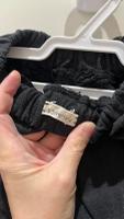 黑色鬆緊腰圍休閒褲