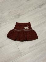 針織小貓圖案半身短裙