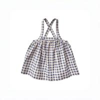 Eloise Pinafore, Gingham Print, Blueberry 