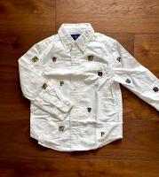 白色刺繡長袖襯衫