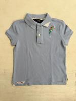 藍灰色花朵刺繡短袖Polo衫