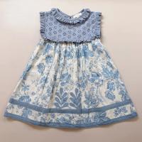 Pia Dress - Blue Broderie/Blue Tapestry