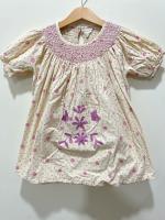 粉色刺繡洋裝