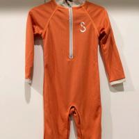 長袖連身泳衣(UPF 50+) - 珊瑚橘 92/98