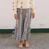 ROSE PATTERN PANT - washed blue