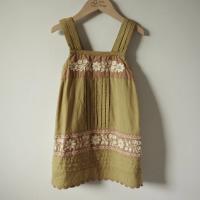 VITTORIA APRON SHIFT - DRIED MOSS