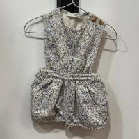 Fernanda Playsuit, Menagerie Print, Blueberry