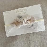刺繡蝴蝶結髮帶