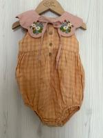 刺繡娃娃領連身包屁衣