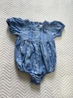 Baby Enid Romper - Cabin Stripe Cornflower