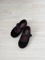 Cienta VELOUR VELCRO ONE STRAP BALLET SHOES black 