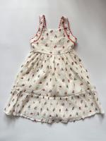 ECRU COTTON CREPE DRESS