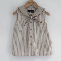 Blouse Trudiane - beige large stripes