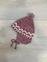 Zig Zag Pointy Peak Hat in Antique Rose